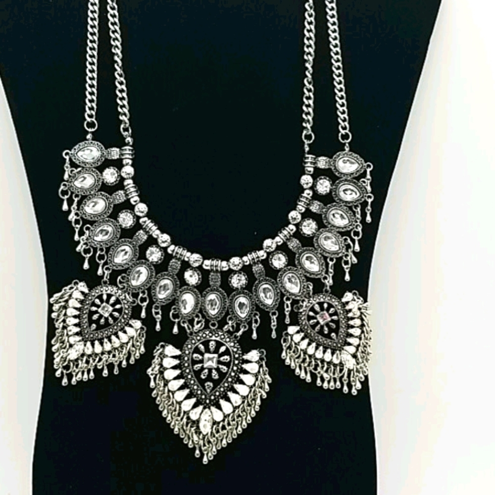 Egyptian inspired bling necklace.